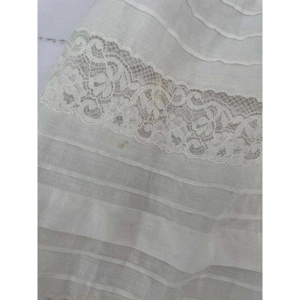 DOEN Skirt Chestnut Petal Wings Floral L White Good